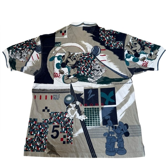 Disney Gray and Black Casual Button Down Shirt - Picture 14 of 17